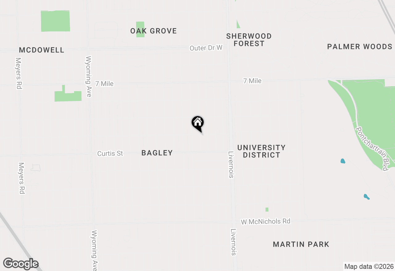 Map of 18315 Prairie Street, Detroit, MI 48221