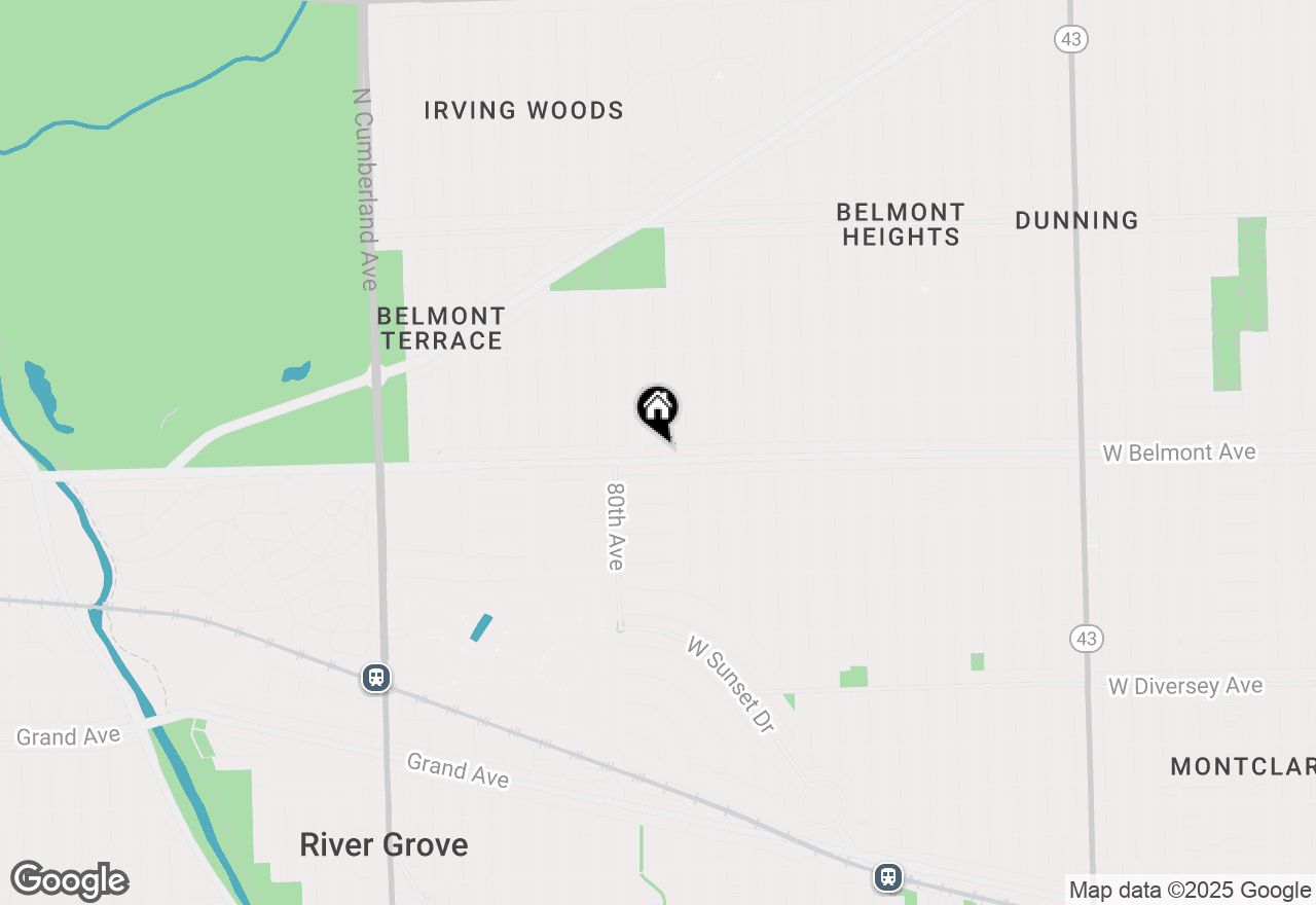 Map of 7912 W Belmont Avenue #3N, Chicago, IL 60634