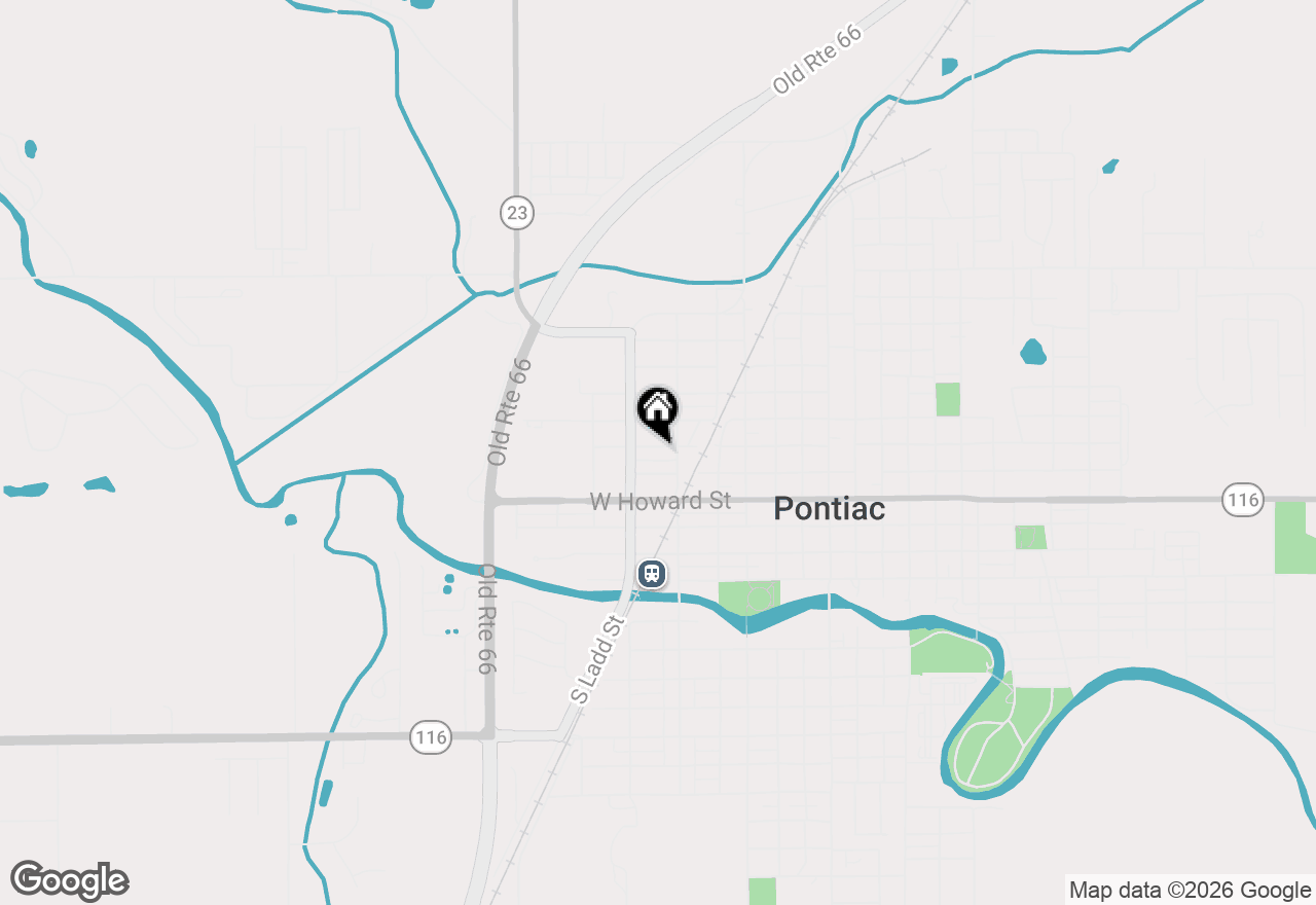 Map of 718 W Prairie Street, Pontiac, IL 61764