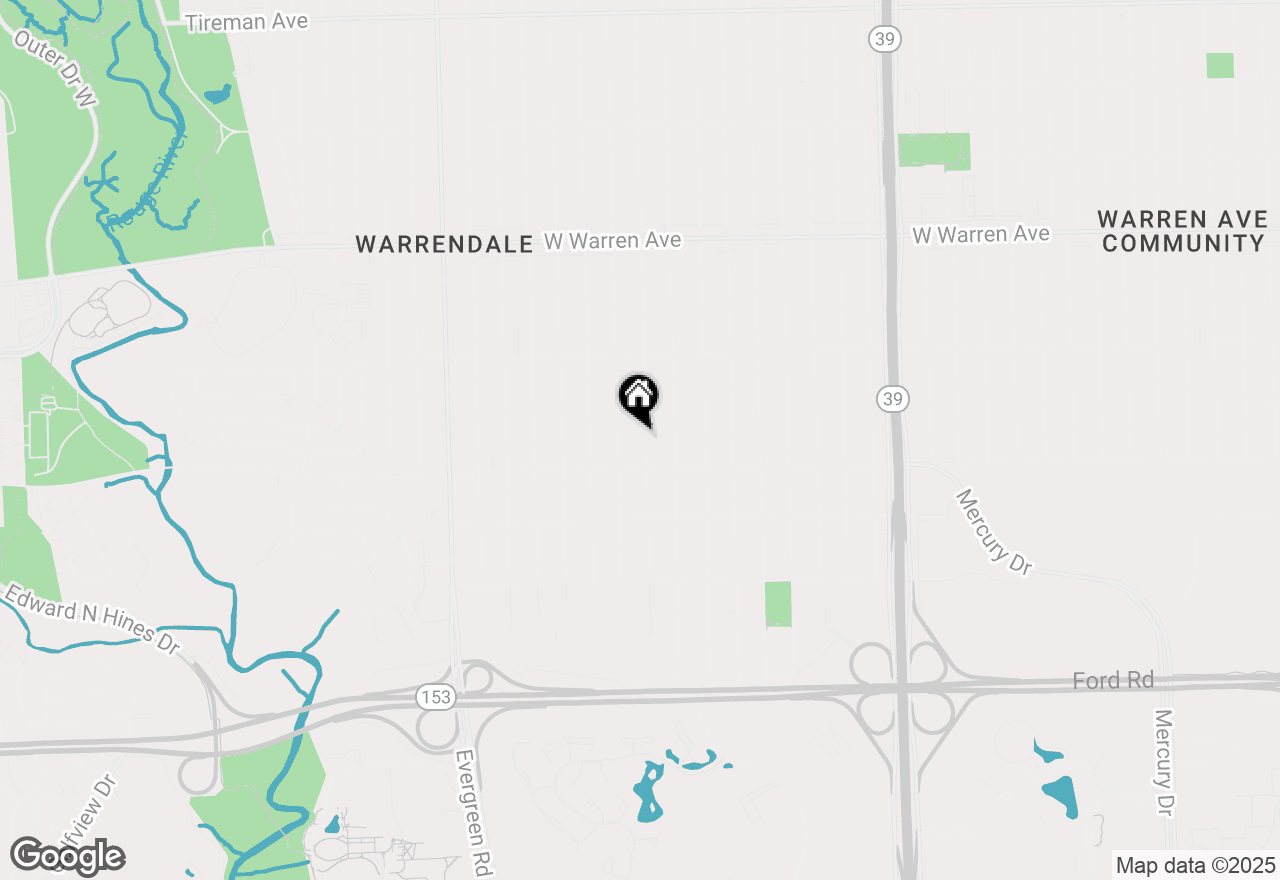 Map of 6365 Warwick Street, Detroit, MI 48228