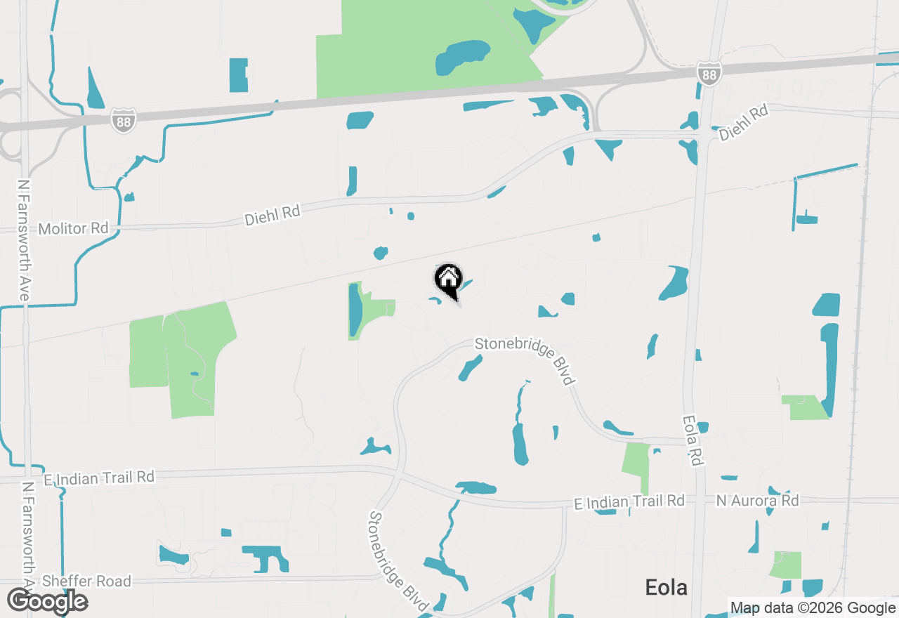 Map of 2503 Stonehenge Drive, Aurora, IL 60502