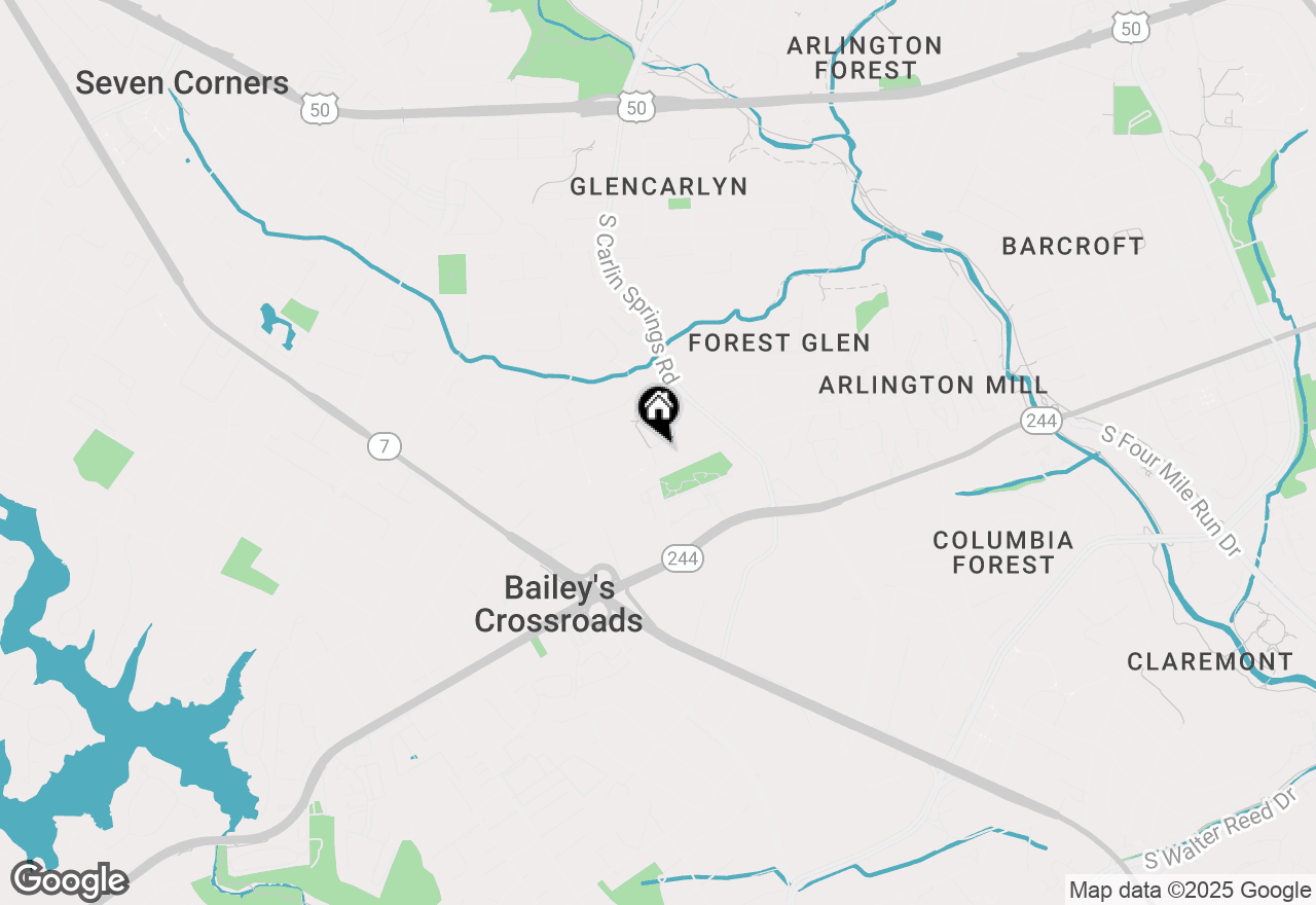 Map of 3331 Spring Lane, Falls Church, VA 22041