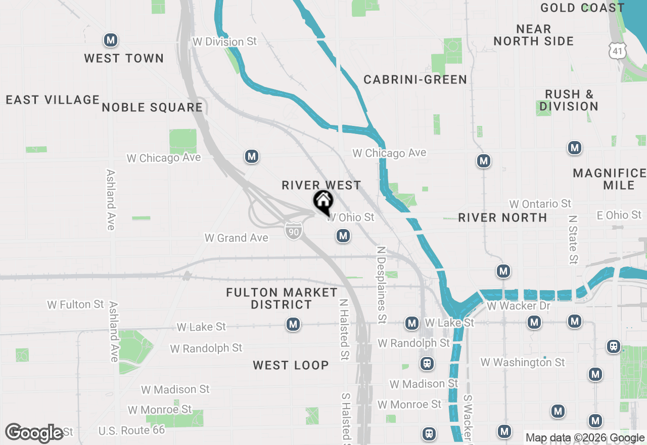 Map of 544 N Milwaukee Avenue #402, Chicago, IL 60642
