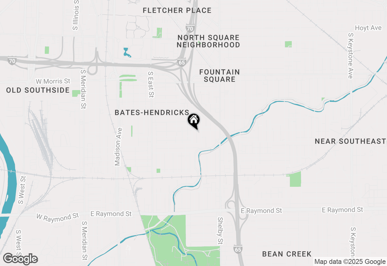 Map of 1605 Leonard Street, Indianapolis, IN 46203