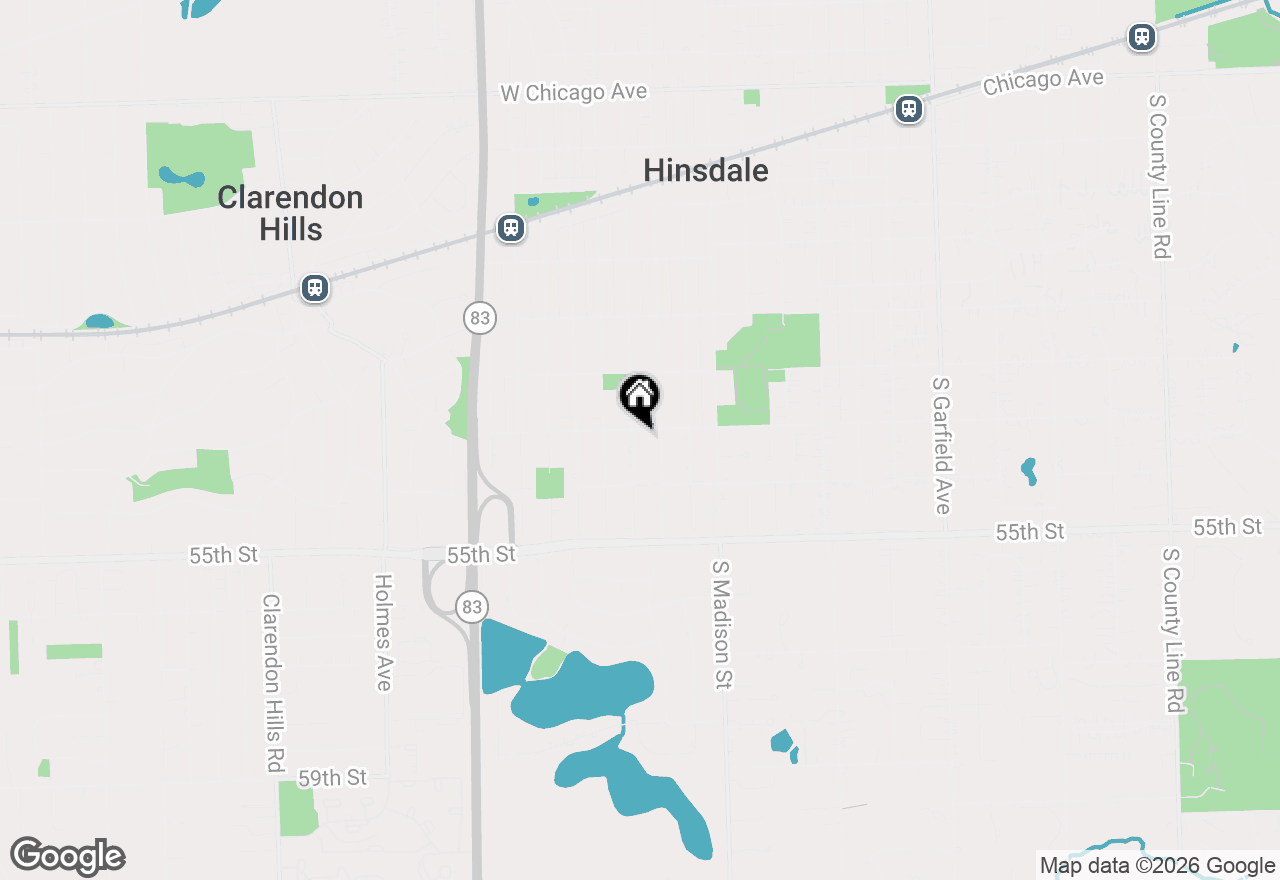 Map of 817 S Bodin, Hinsdale, IL 60521