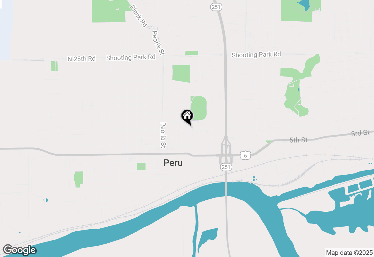 Map of 1527 7th Street, Peru, IL 61354