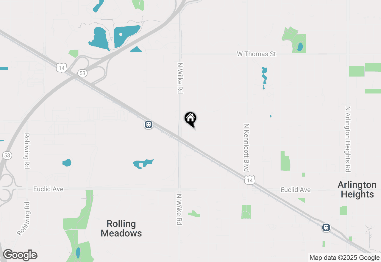 Map of 1628 W Brown Street, Arlington Heights, IL 60004