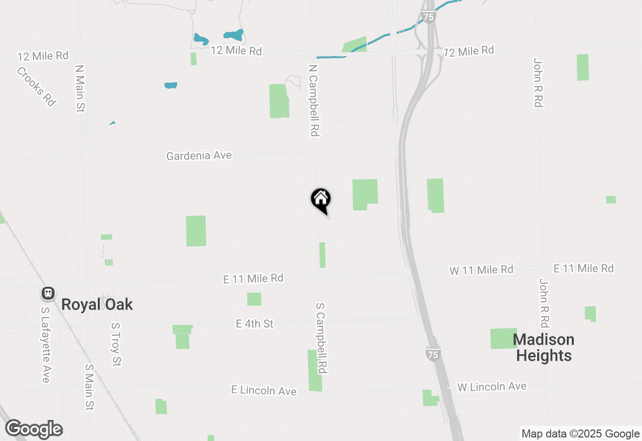 Map of 424 N Campbell Road, Royal Oak, MI 48067