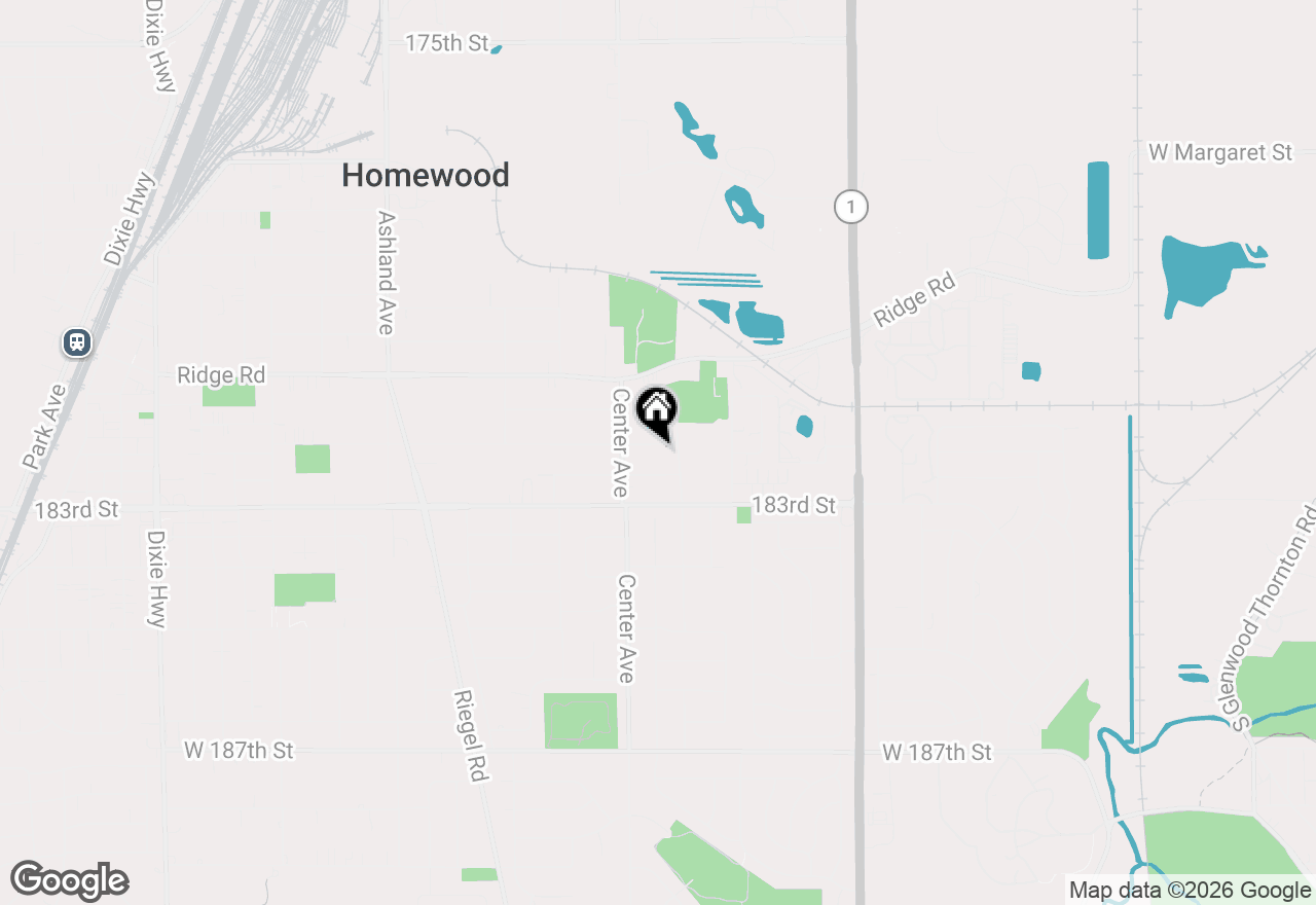 Map of 1121 Olive Road, Homewood, IL 60430