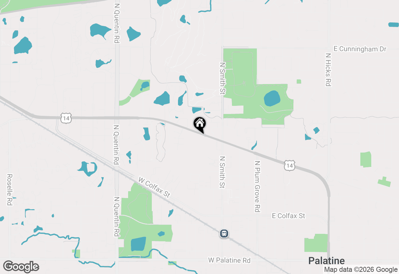 Map of 315-345 W Northwest Highway #101-103, Palatine, IL 60067