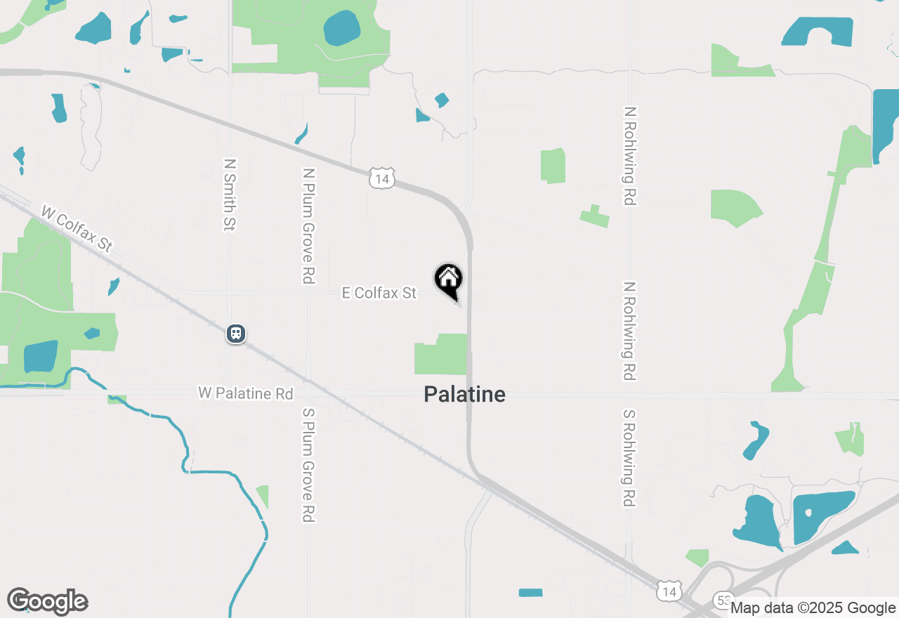 Map of 161 N Schubert Street, Palatine, IL 60067