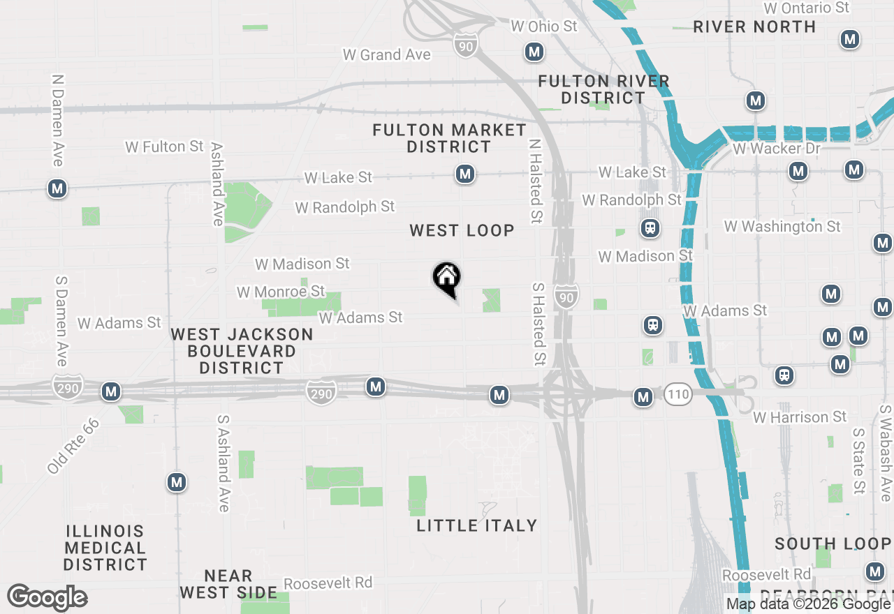 Map of 1040 W Adams Street #333, Chicago, IL 60607