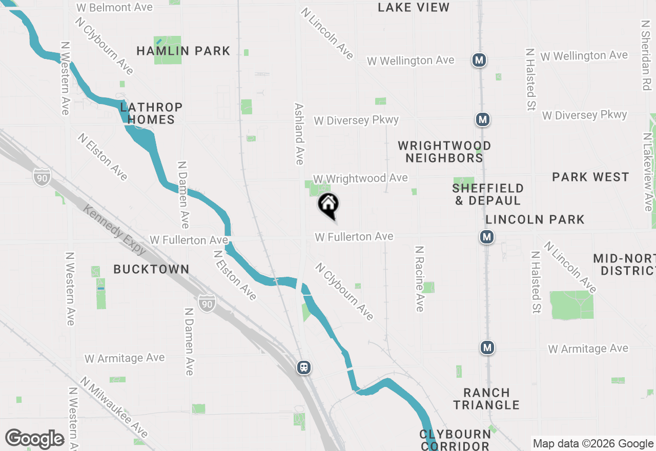 Map of 2422 N Greenview Avenue, Chicago, IL 60614