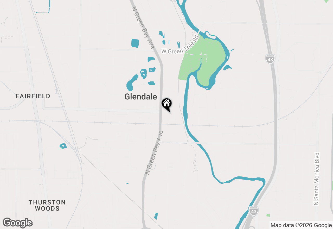 Map of 1711 W Mill Rd, Glendale, WI 53209