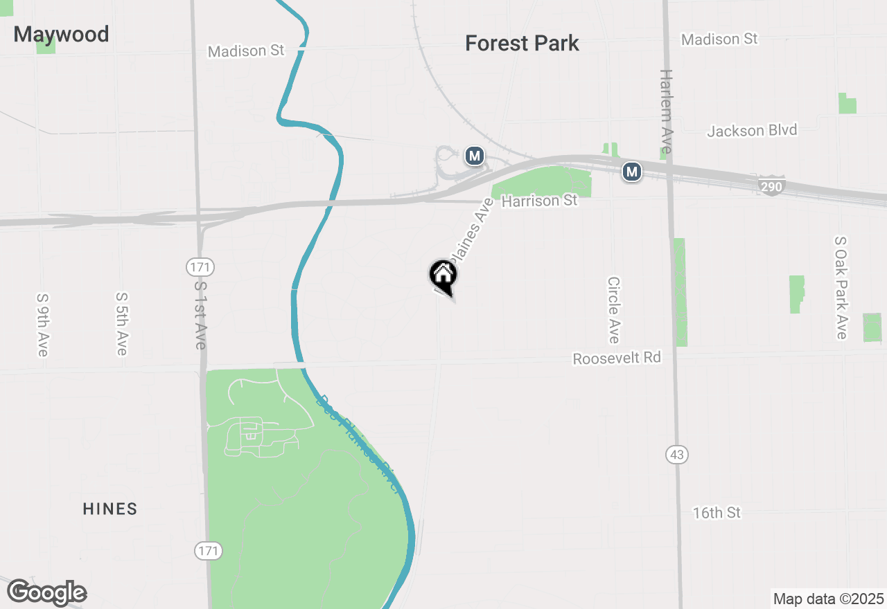 Map of 7745 Taylor Street, Forest Park, IL 60130