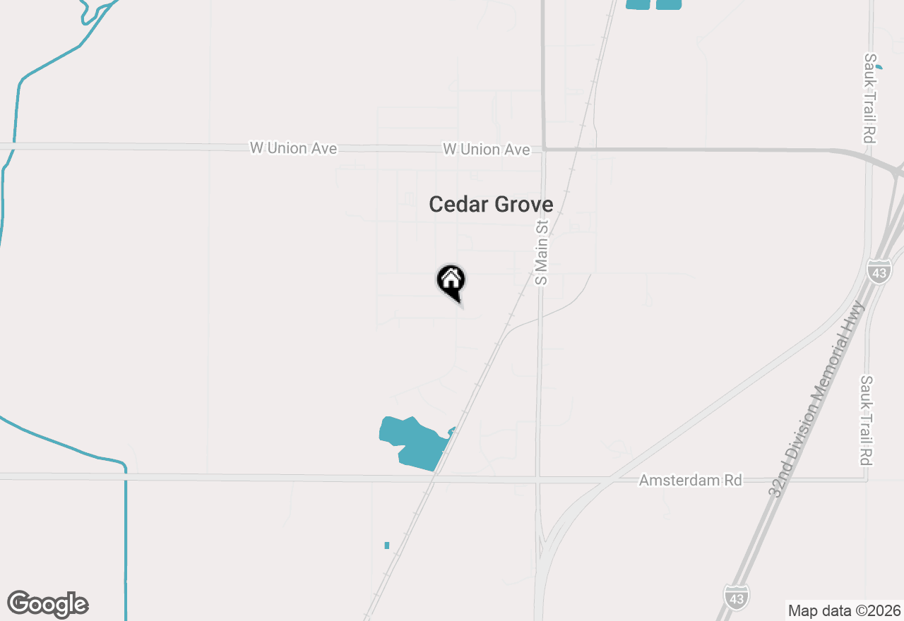 Map of 607 S 2nd St, Cedar Grove, WI 53013
