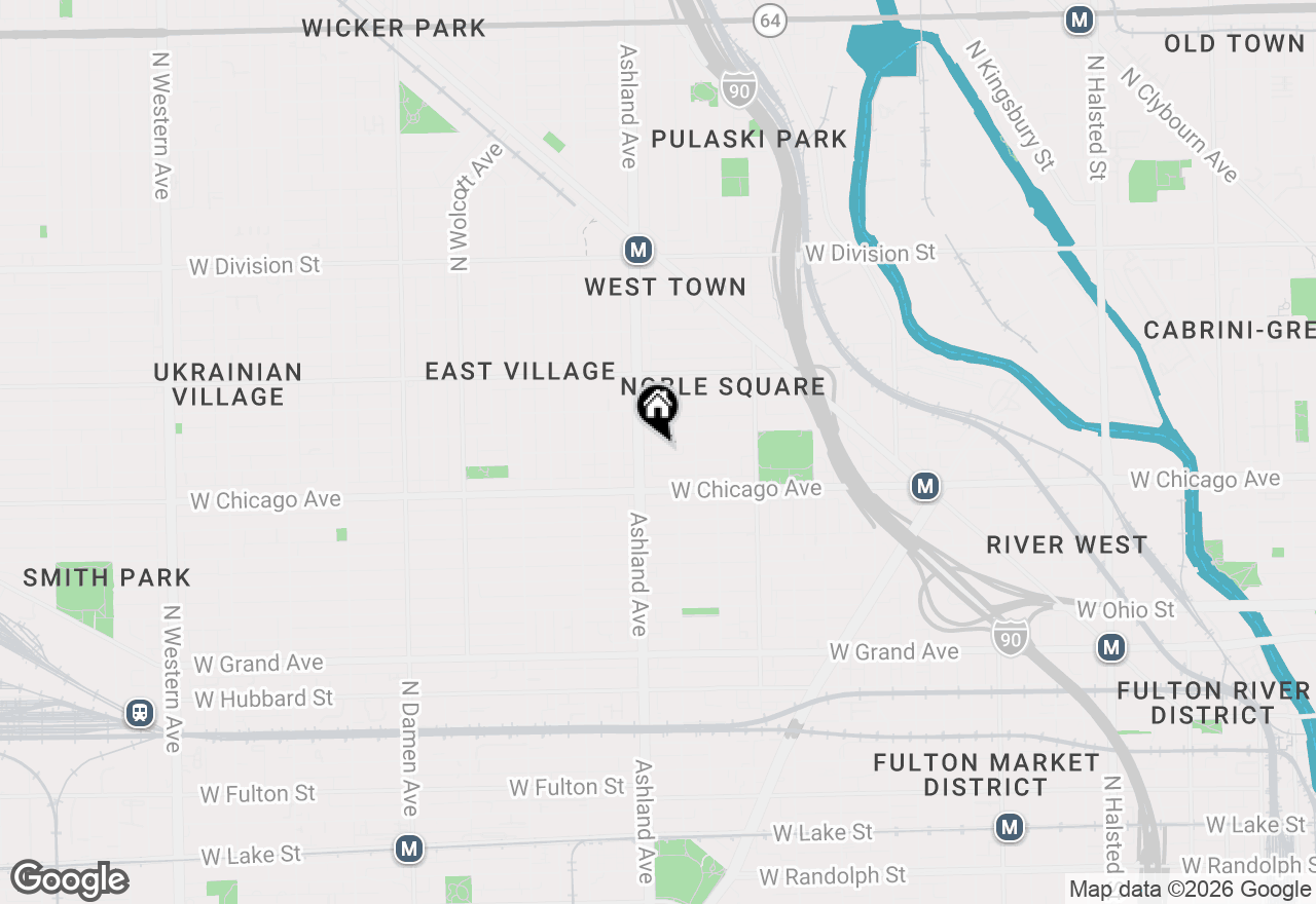 Map of 1541 W Pearson Street #1, Chicago, IL 60642