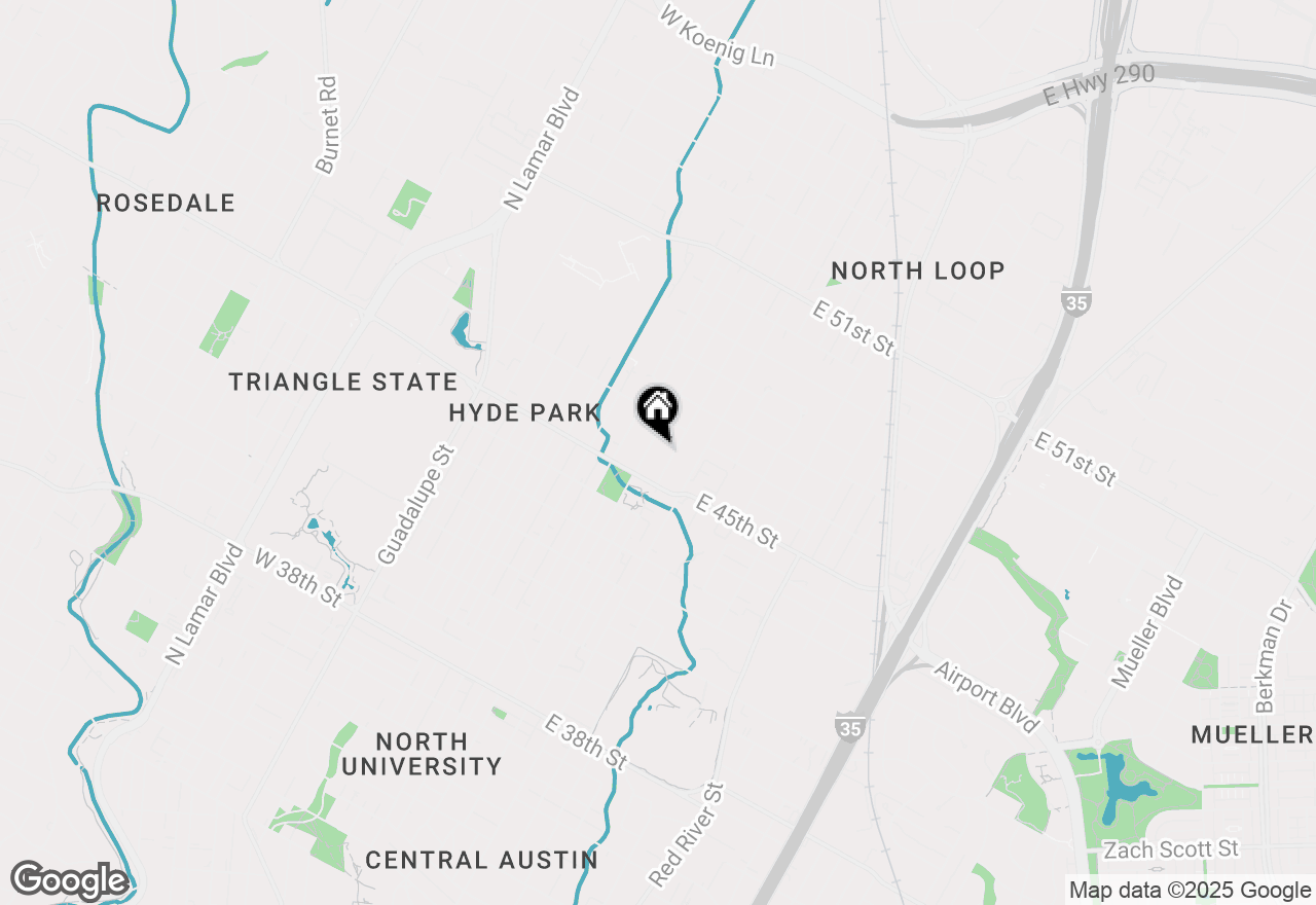 Map of 4515 Avenue G #B, Austin, TX 78751