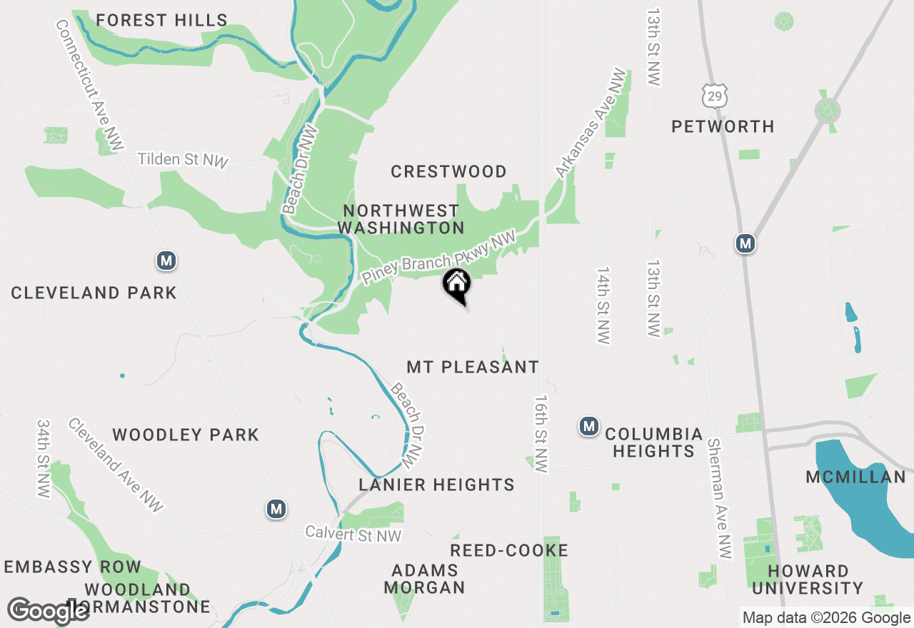 Map of 3350 18th Street Nw, Washington, DC 20010
