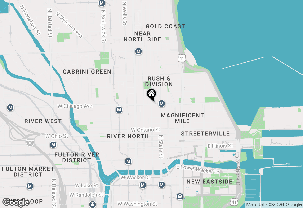 Map of 1228 N Dearborn Street #3F, Chicago, IL 60610