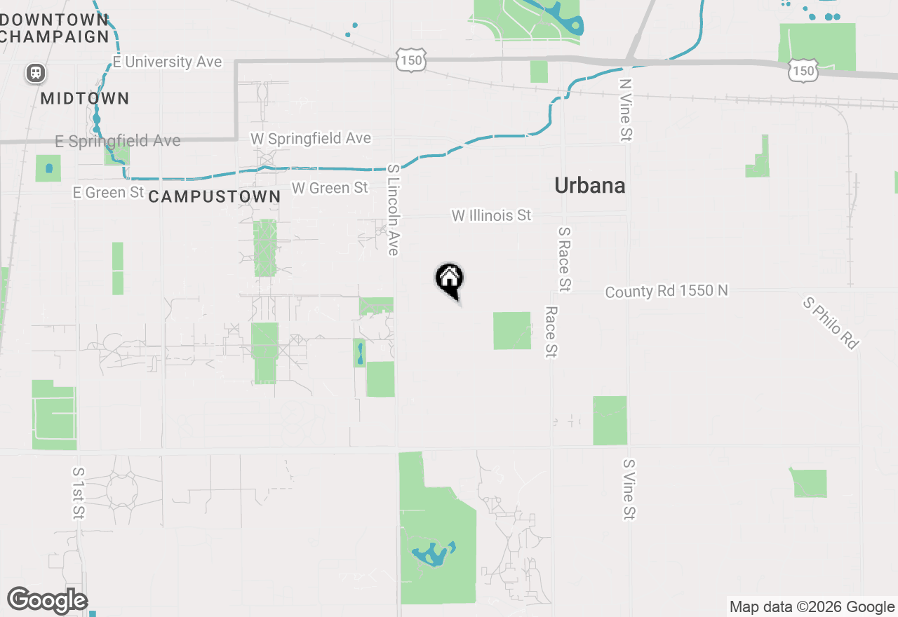 Map of 702 W Iowa Street, Urbana, IL 61801