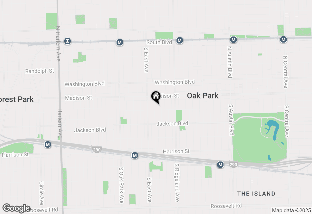 Map of 536 S Scoville Avenue, Oak Park, IL 60304