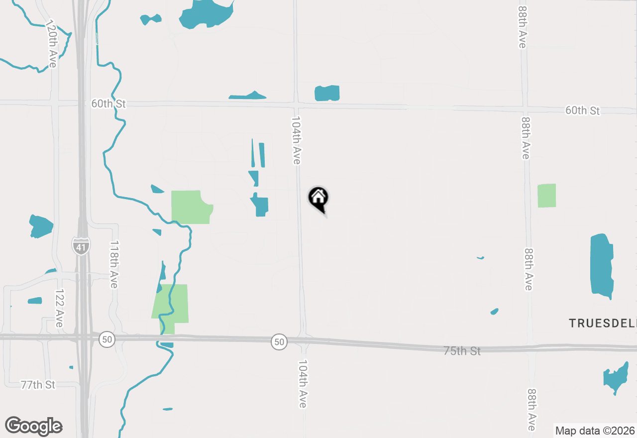 Map of 6606 102nd Ave, Kenosha, WI 53142