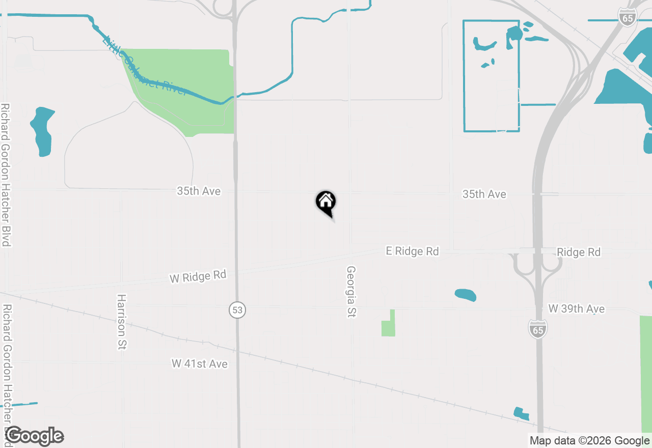 Map of 3601 Virginia Street, Gary, IN 46409