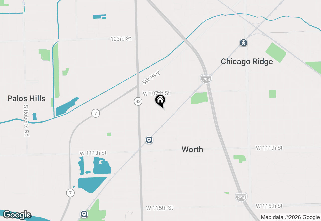 Map of 10809 S Nordica Avenue, Worth, IL 60482