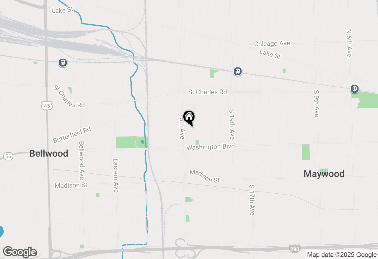 Map of 446 24th Avenue, Bellwood, IL 60104