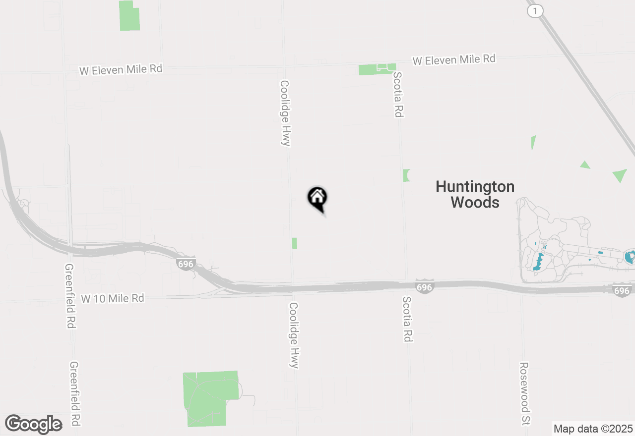 Map of 13316 Ludlow Avenue, Huntington Woods, MI 48070
