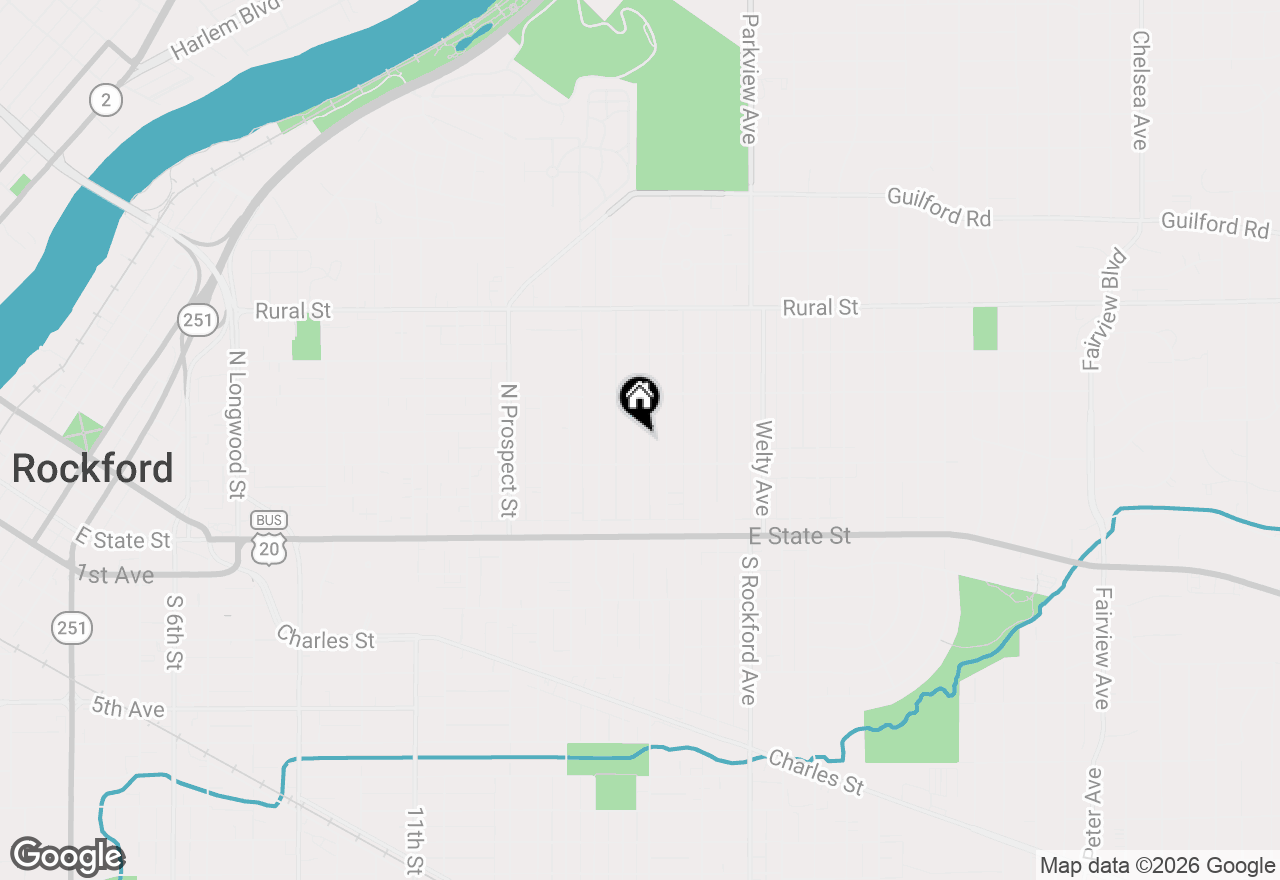 Map of 321 N London Avenue, Rockford, IL 61107