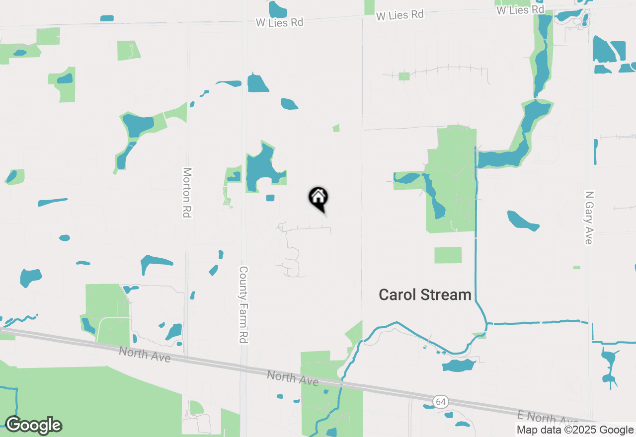 Map of 580 Mesa Verde Court, Carol Stream, IL 60188