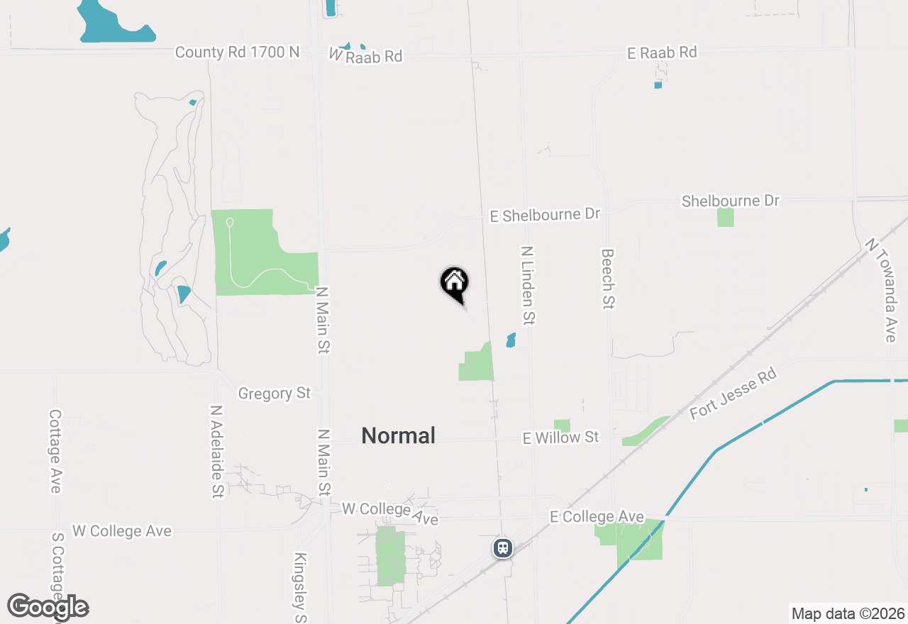 Map of 920 N Fell Avenue, Normal, IL 61761
