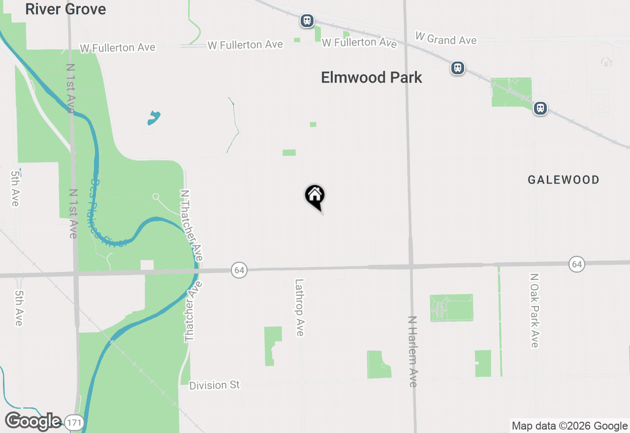 Map of 1743 N 75th Court, Elmwood Park, IL 60707