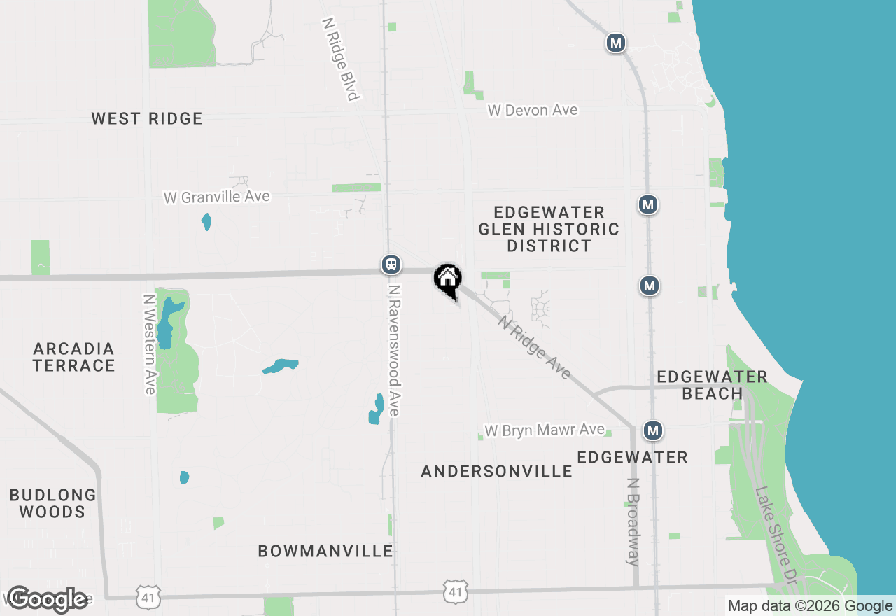 Map of 5921 N Paulina Street #2E, Chicago, IL 60660
