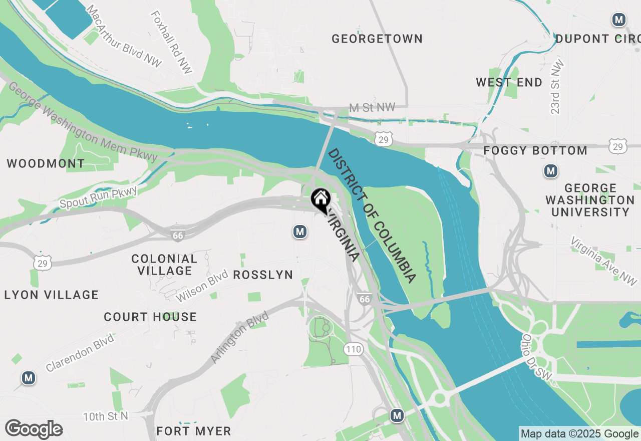 Map of 1111 N 19 Street N #1509, Arlington, VA 22209