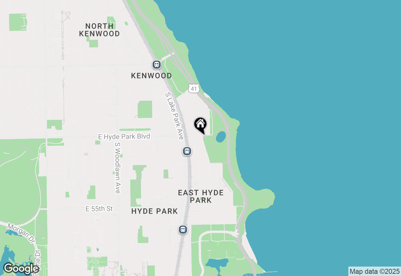 Map of 5100 S Hyde Park Boulevard #1B, Chicago, IL 60615