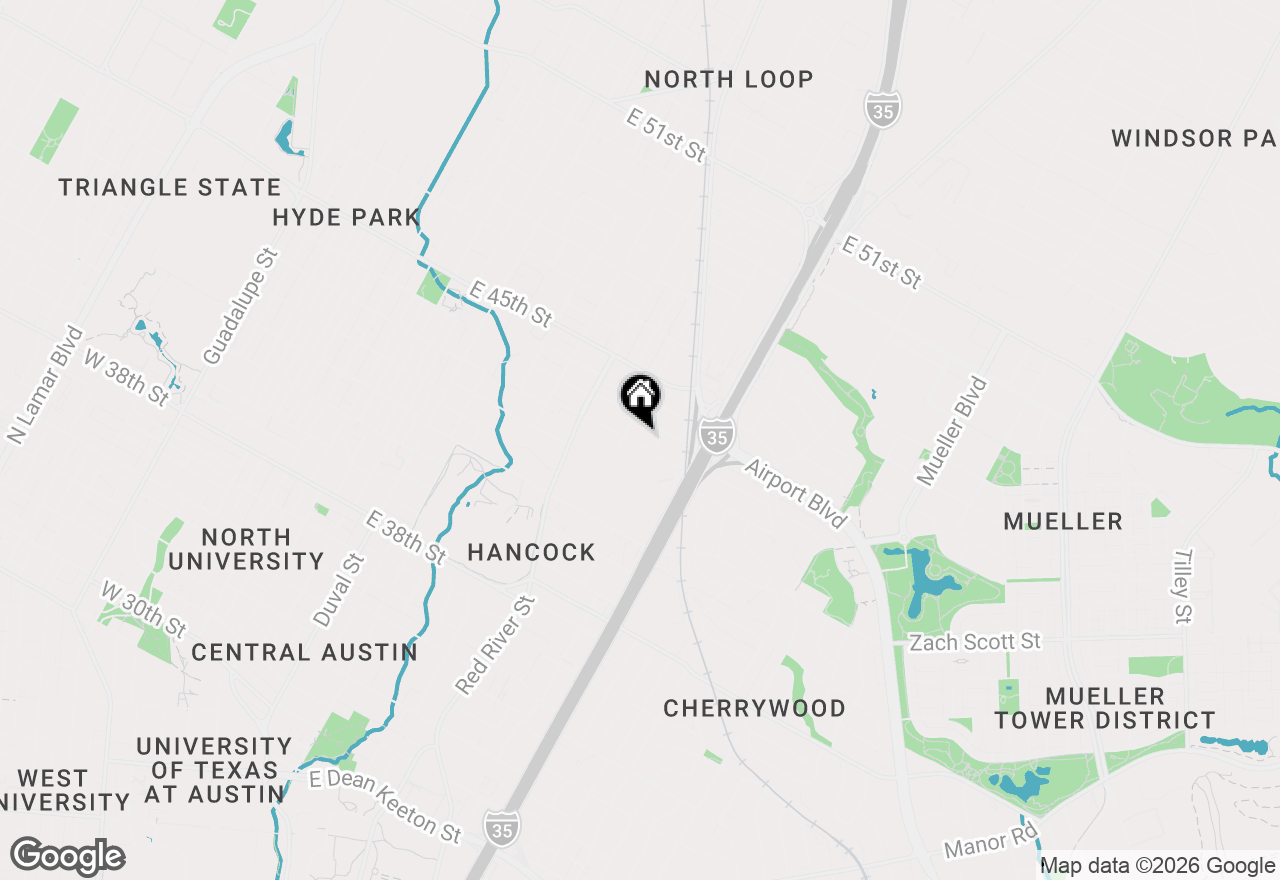 Map of 1016 E 43rd St, Austin, TX 78751