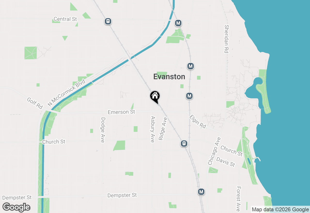 Map of 1915 Asbury Avenue #1, Evanston, IL 60201