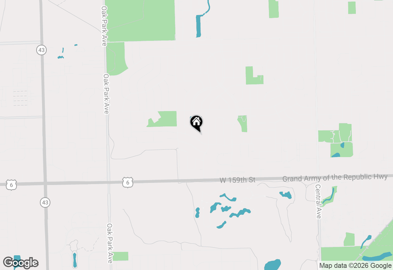 Map of 6252 157th Street, Oak Forest, IL 60452