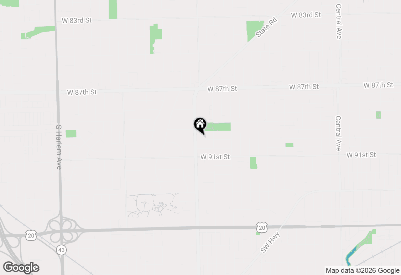 Map of 6346 W 90th Street, Oak Lawn, IL 60453