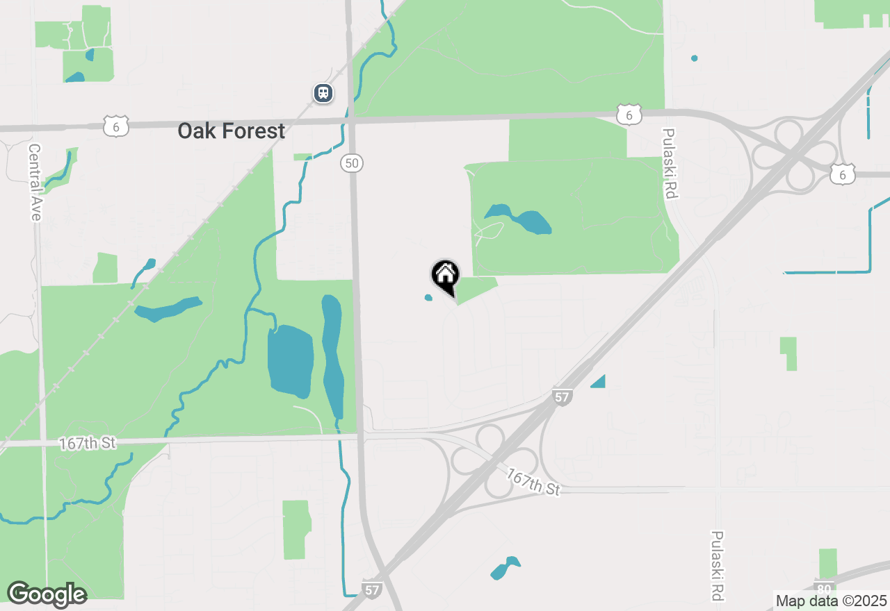 Map of 16380 Terry Lane, Oak Forest, IL 60452