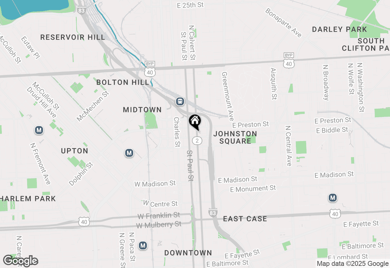 Map of 1210 N Calvert Street #1A, Baltimore, MD 21202