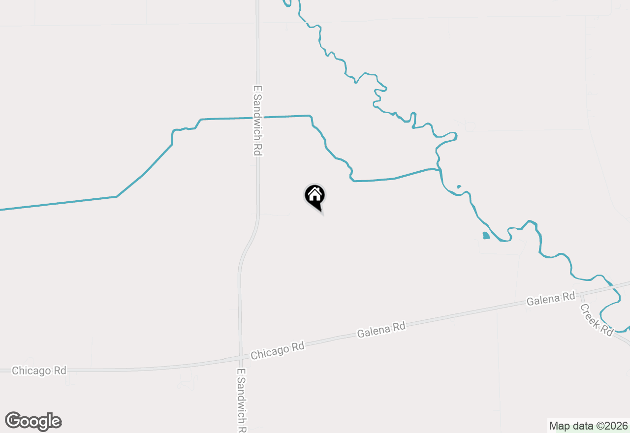 Map of 6128 E Sandwich Road, Big Rock, IL 60511