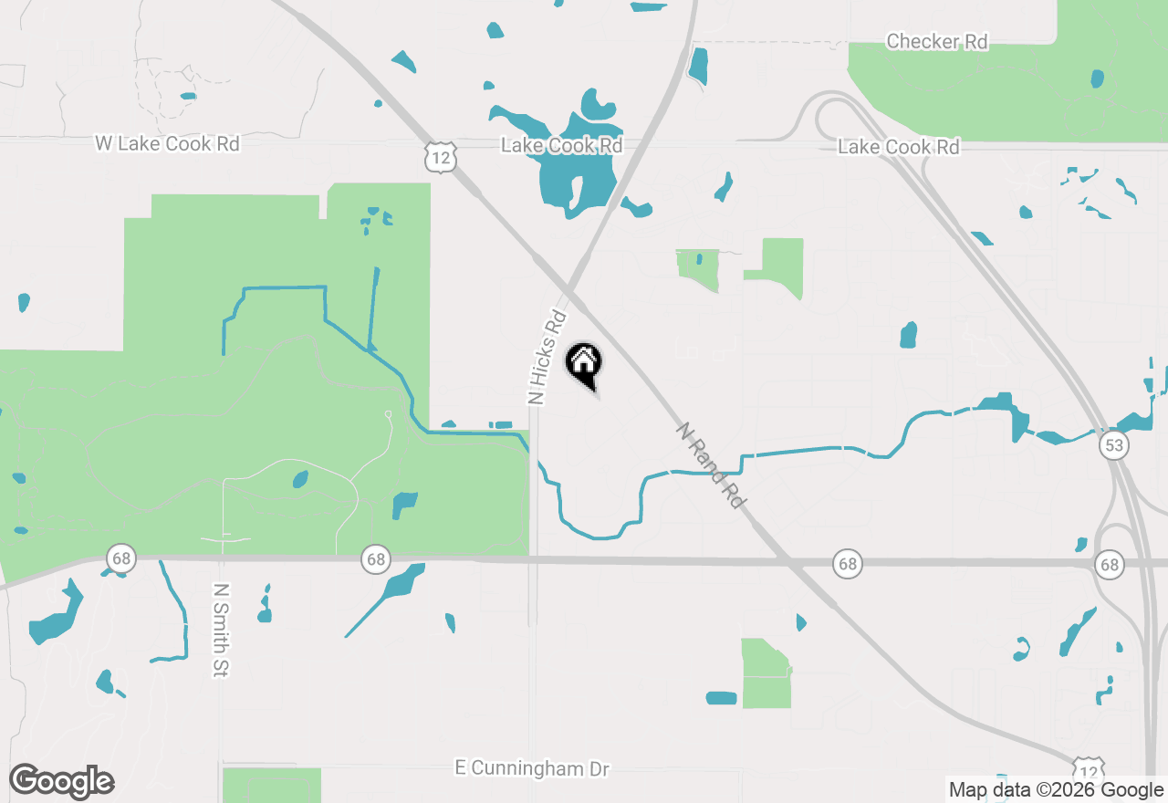 Map of 1935 N Hicks Road #106, Palatine, IL 60074