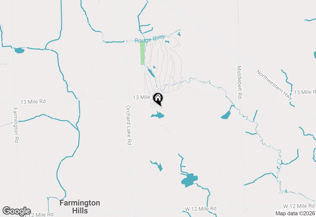 Map of 29374 Glen Oaks Boulevard W, Farmington Hills, MI 48334