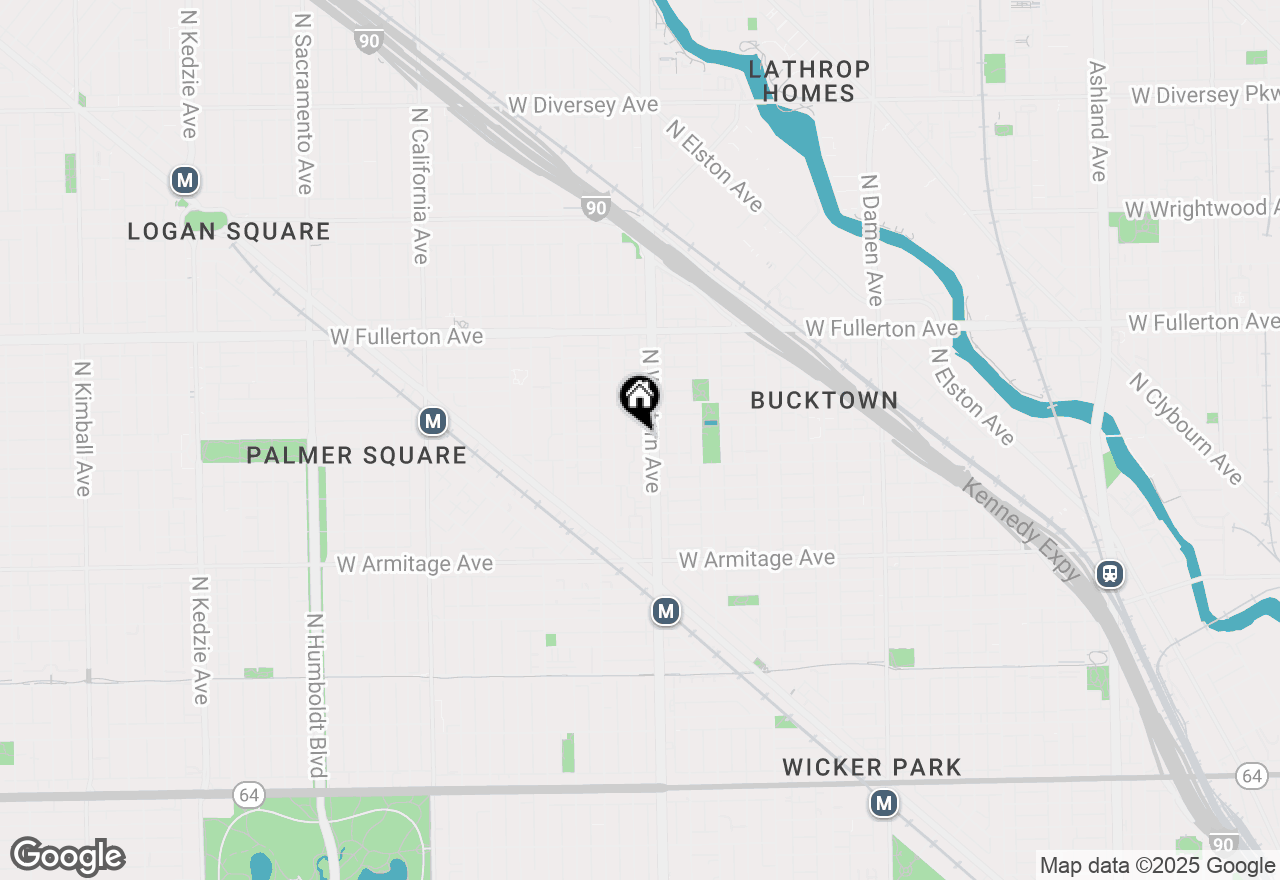 Map of 2415 W Palmer Street, Chicago, IL 60647