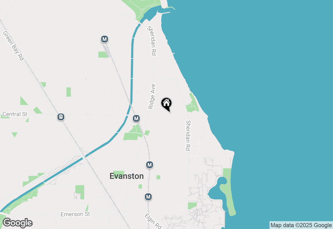 Map of 721 Central Street, Evanston, IL 60201