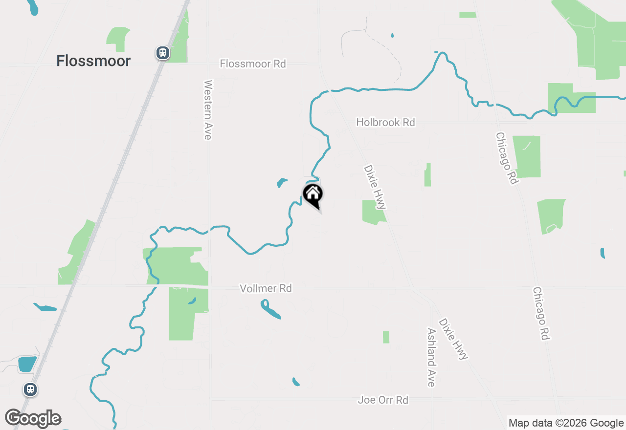 Map of 1620 Cambridge Avenue, Flossmoor, IL 60422